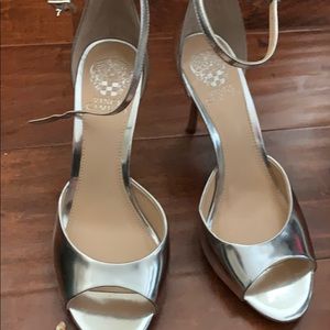 Vince camuto silver heels